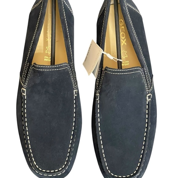 GEOX Respira Men Navy Breathable Italian Patent Suede
Driving Shoes size 43.5 - Picture 3 of 16